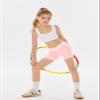 Girls Athletic Shorts Slim Tummy Control V Cross Waist Short Leggings Bike Dance Gymnastics Shorts Pink view 4