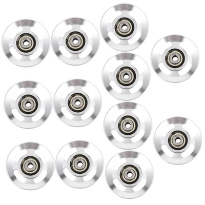 POPETPOP 12pcs Aluminum Alloy Bearing Pulley Wheel for Gym Equipment Easy to Install Fitness Pulley Accessories Practical Design for Load Bearing and Safe Exercise