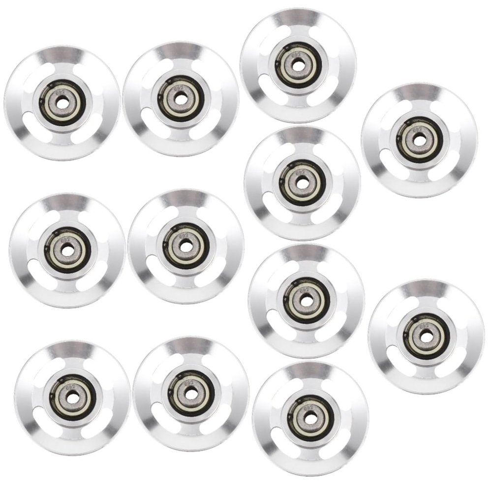 POPETPOP 12pcs Aluminum Alloy Bearing Pulley Wheel for Gym Equipment Easy to Install Fitness Pulley Accessories Practical Design for Load Bearing and Safe Exercise