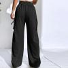 NineFit Basics Sweatpants Women High Waisted Wide Leg Pants Baggy Casual Cargo Sweatpants Athletic Trouser Workout Jogger with Pockets, Medium, A01_black view 4