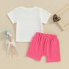 Baby Girl Shorts Set I Get My Attitude from All Women Funny Letter Print Tops+Solid Shorts 2Pcs Toddler Summer Outfit (Mama's Bestie Rose, 6-12 Months) view 3