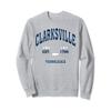 Clarksville Tennessee TN Throwback Vintage Athletic Sweatshirt view 1