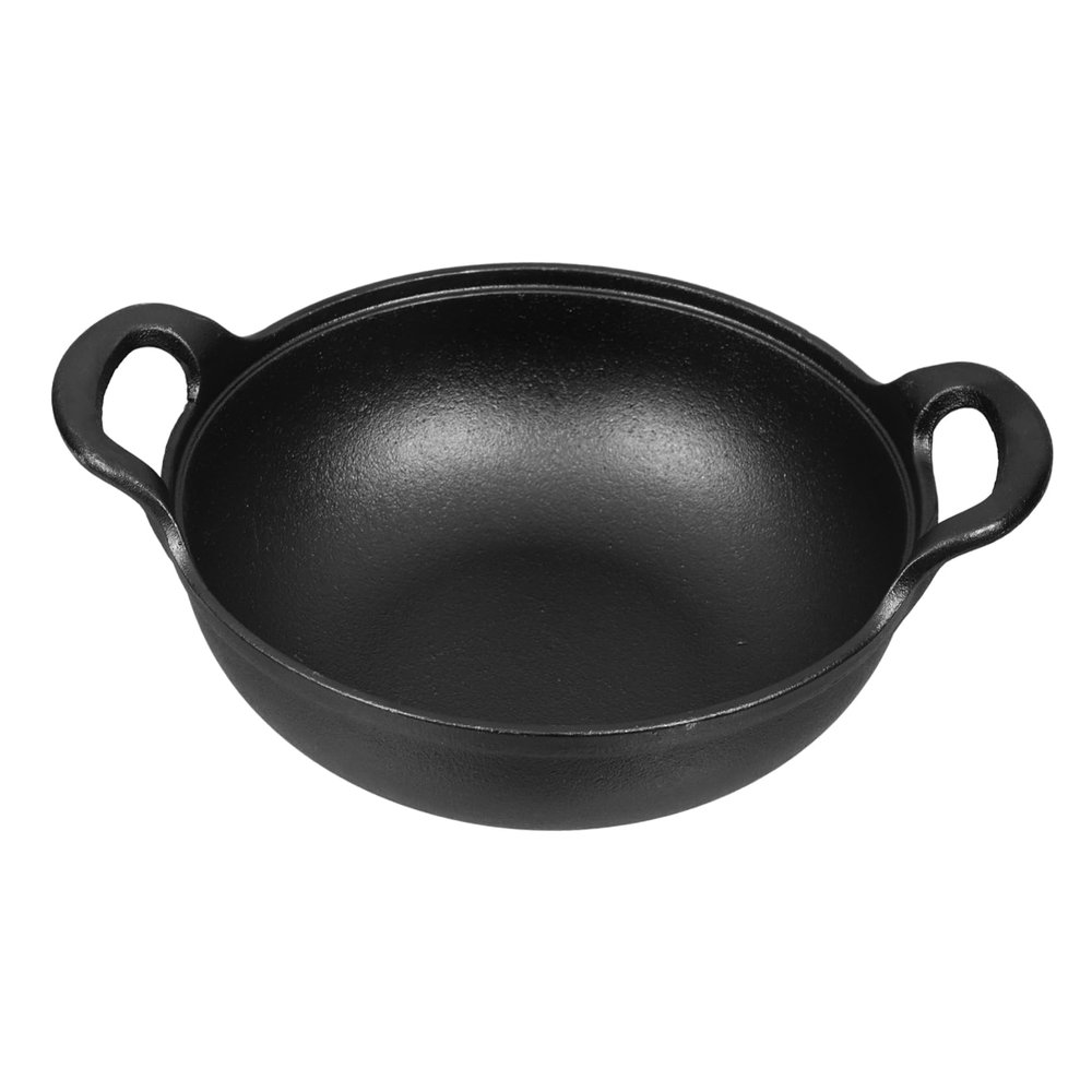 Cast Iron Stew Pot, round Black Non-stick Cooking Boiler