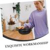 Cast Iron Stew Pot, round Black Non-stick Cooking Boiler view 3