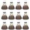 Natudeco 12Pcs Feather Badminton Feathered Birdies Practice Shuttlecocks Balls Training Birdie Ball Badminton Training Tools for Indoor Outdoor view 1