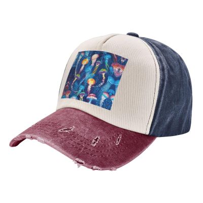Colored Jellyfish Fashion Retro Baseball Caps,Casual Baseball Caps,Cowboy Hats,Embrace Fashion and Function