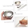 balacoo 3sets Camping Tableware Portable Picnic Bowl Utensils Folding Spoon Chopsticks Insulated Travel Outdoor Use Easy to Clean view 3