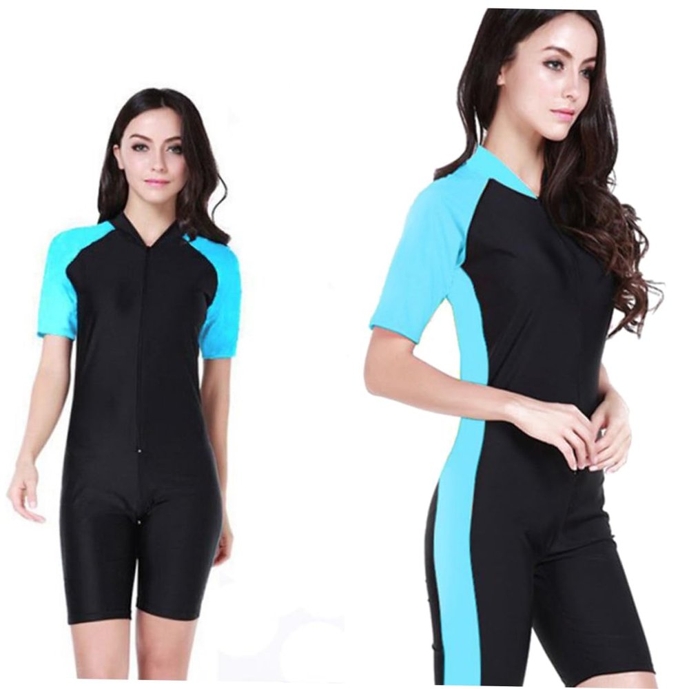 HANABASS Short-Sleeved Women One-Piece for Diving Snorkeling Uv -Scratch Lightweight Breathable XL for Water Sports and Surfing