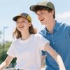 Clakllie Quick Dry Baseball Fitted Hats Waterproof Short Brim Dad Hat Sun Protection Flat Brim Cap Ultra Thin Running Hats,Yellow view 2