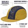 Clakllie Quick Dry Baseball Fitted Hats Waterproof Short Brim Dad Hat Sun Protection Flat Brim Cap Ultra Thin Running Hats,Yellow view 3