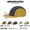 Clakllie Quick Dry Baseball Fitted Hats Waterproof Short Brim Dad Hat Sun Protection Flat Brim Cap Ultra Thin Running Hats,Yellow view 4