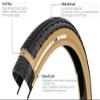 GRAVELKING GKSK Classic, 700 x 30C, Black/Brown view 3