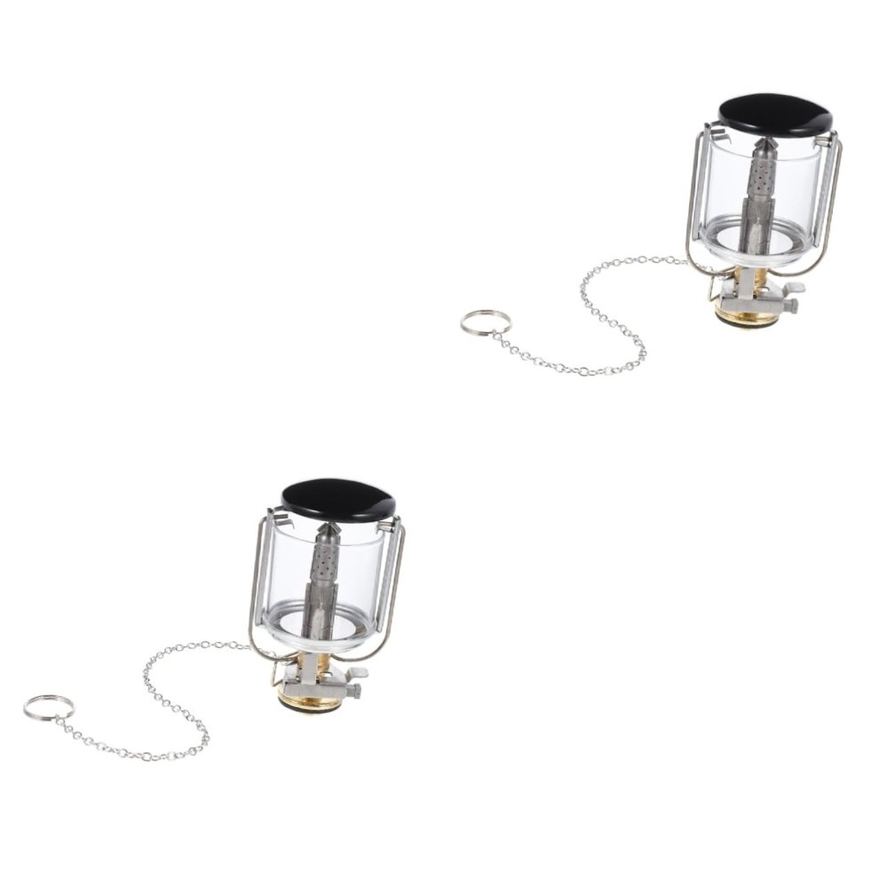 BESPORTBLE 2sets Camping Gas Lamp Outdoor Emergency Light Tent Gas Lamp Solar Camping Lights Compact Design Easy to Carry Multi-Functional Use