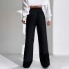 NineFit Basics Sweatpants Women High Waisted Wide Leg Pants Baggy Casual Cargo Sweatpants Athletic Trouser Workout Jogger with Pockets, Large, A02_black view 3
