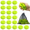 Tarutaru 20 Pack Plastic Practice Balls for Baseball & Softball - Soft Ball for Baseballs Hitting, Pitching, Batting Training, Lightweight Hollow Limited Flight Indoor & Outdoor Sport Diameter 2.83in view 1