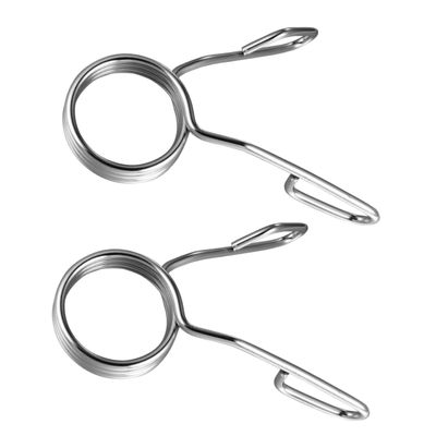 balacoo 2pcs Weightlifting Spring Clamp Bar Spring Collars Barbell Clip Dumbbell Clip Clamp Collars for Efficient Workout