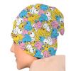 Chemo Headwear Beanie Hat Bandana for Women Man Hat Turban Headwrap Scarf Fully Lined Rubber Duck Mutli, Purple, 5 7/8-6 1/8 view 4