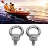 1 Pair Kayak Screw Track,Kayak Track Mount Tie Down Eyelet Stainless Steel Kayak Track Mount Tie Down Eyelet Rail for Kayak Canoe Boat Bungee Cord view 2
