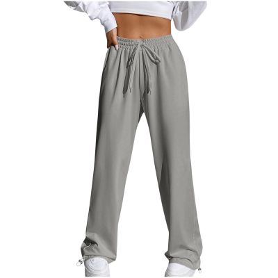 Sweatpants Women High Waisted Wide Leg Pants Baggy Casual Cargo Sweatpants Athletic Trouser Workout Jogger with Pockets