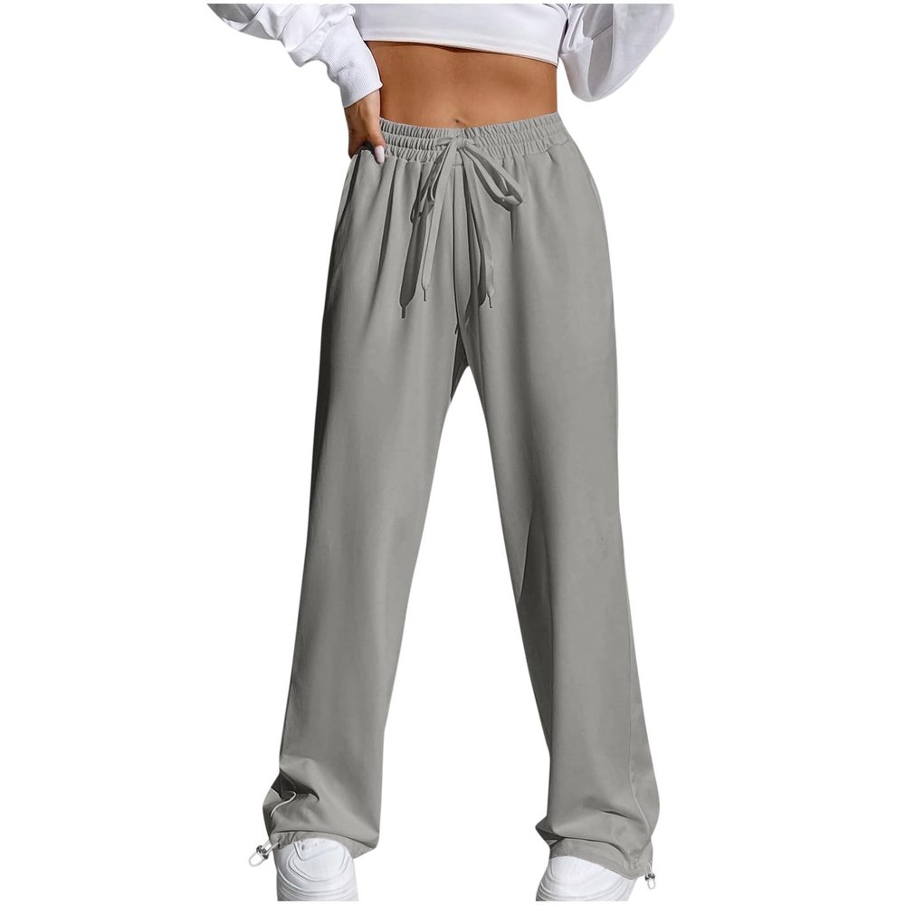 Sweatpants Women High Waisted Wide Leg Pants Baggy Casual Cargo Sweatpants Athletic Trouser Workout Jogger with Pockets