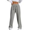 Sweatpants Women High Waisted Wide Leg Pants Baggy Casual Cargo Sweatpants Athletic Trouser Workout Jogger with Pockets view 1
