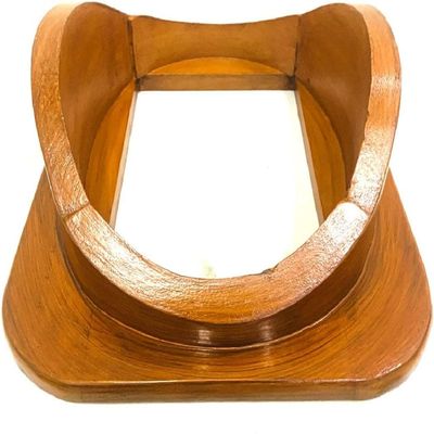 NineFit Basics Wooden Diving Helmet Stand/Base U.S Navy Mark V Scuba Divers Helmet Brown Finish Wooden Base - Wooden Display Scuba Dive Helmet Stand US Military Diving Gear Holder Home Office Decor