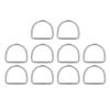 Yuecoom 10Pcs 316 Stainless Steel D Rings, Stainless Steel Welded Heavy D-Rings D Ring Semi-Circular for Marine Hardware and Industry(25 * 18 * 3MM) view 1