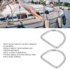 Yuecoom 10Pcs 316 Stainless Steel D Rings, Stainless Steel Welded Heavy D-Rings D Ring Semi-Circular for Marine Hardware and Industry(25 * 18 * 3MM) view 3