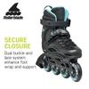 Rollerblade RB 80 Women's Urban Inline Skate, Black and Light Blue view 3