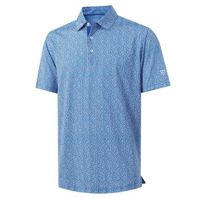 M MAELREG Polo Shirts for Men Quick Dry Fit Short Sleeve Performance Moisture Wicking Print Mens Golf Shirts