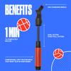 SPORTBIT Exercise Ball Pump  Hand Pump for Yoga Balls, Pilates & Stability Balls  Push & Pull Inflating System  Fitness Ball Air Pump with 5 Needles for Sports Balls view 3