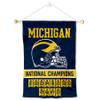 College Flags & Banners Co. Michigan Team University Wolverines 12 Time 2023 Football National Champions Banner for Windows Doors and Walls view 1