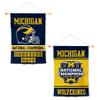 College Flags & Banners Co. Michigan Team University Wolverines 12 Time 2023 Football National Champions Banner for Windows Doors and Walls view 2