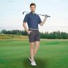 M MAELREG Mens Golf Shirt Short Sleeve Dry Fit Print Moisture Wicking Performance Patterns Collared Polo Shirt view 2