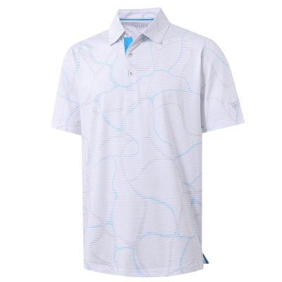 M MAELREG Polo Shirts for Men Quick Dry Fit Short Sleeve Performance Moisture Wicking Print Mens Golf Shirts