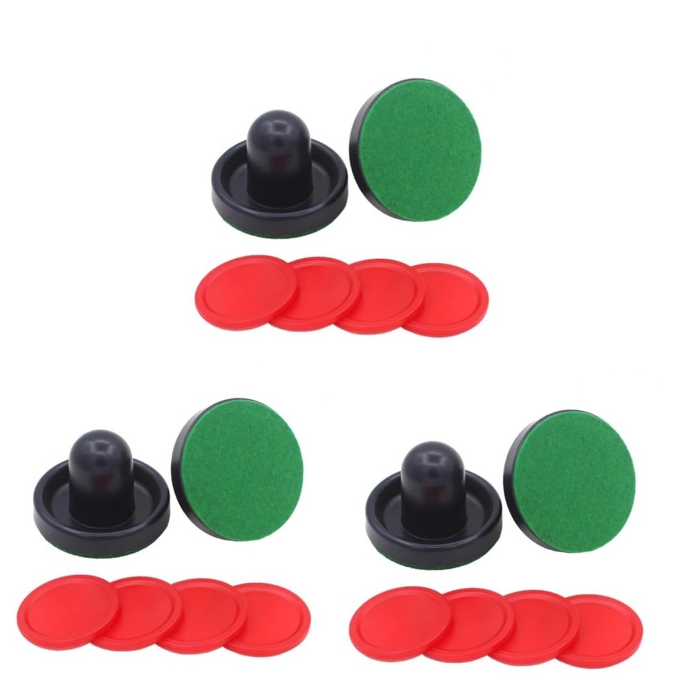 BESPORTBLE 24pcs Air Hockey Pucks Replacement Parts for Air Hockey Tables Pucks Handles Dark