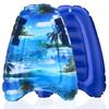 Inflatable Surf Body Board,Inflatable Surfboard Kickboard with Handles Foldable Swimming Pool Floating Pad for Both Adults Beginner and Childs Portable Boogie Boards (Sea-Coconut Tree) view 2