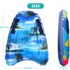 Inflatable Surf Body Board,Inflatable Surfboard Kickboard with Handles Foldable Swimming Pool Floating Pad for Both Adults Beginner and Childs Portable Boogie Boards (Sea-Coconut Tree) view 3