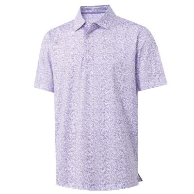 M MAELREG Polo Shirts for Men Quick Dry Fit Short Sleeve Performance Moisture Wicking Print Mens Golf Shirts