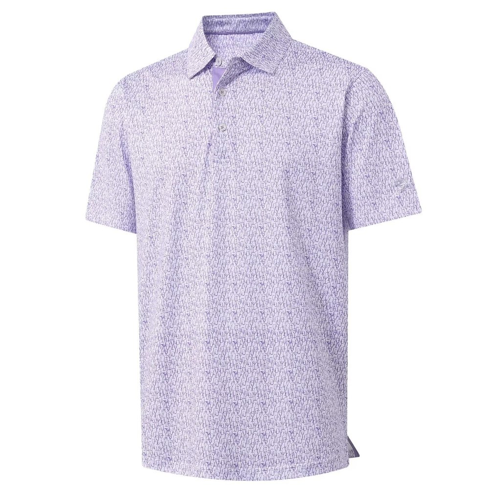 M MAELREG Polo Shirts for Men Quick Dry Fit Short Sleeve Performance Moisture Wicking Print Mens Golf Shirts