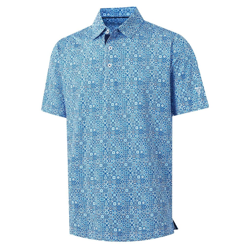 M MAELREG Mens Golf Shirt Short Sleeve Dry Fit Print Moisture Wicking Performance Patterns Collared Polo Shirt