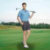 M MAELREG Mens Golf Shirt Short Sleeve Dry Fit Print Moisture Wicking Performance Patterns Collared Polo Shirt view 2