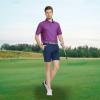M MAELREG Mens Golf Shirt Short Sleeve Dry Fit Print Moisture Wicking Performance Patterns Collared Polo Shirt view 2