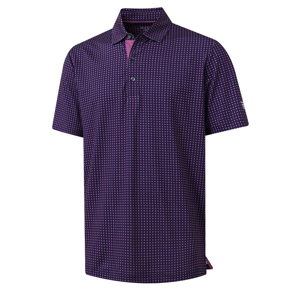 M MAELREG Golf Shirts for Men Dry Fit Print Patterns Performance Moisture Wicking Mens Polo Shirts Short Sleeve