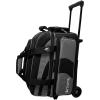 Pyramid Path Pro Deluxe Double Roller Bowling Bag (Black/Silver) view 1