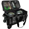 Pyramid Path Pro Deluxe Double Roller Bowling Bag (Black/Silver) view 2