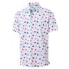M MAELREG Mens Golf Shirt Short Sleeve Dry Fit Print Moisture Wicking Performance Patterns Collared Polo Shirt view 1