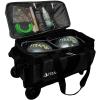 Pyramid Path Pro Deluxe Double Roller Bowling Bag (Black/Black) view 2