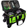 Pyramid Path Pro Deluxe Double Roller Bowling Bag (Black/Lime Green) view 2
