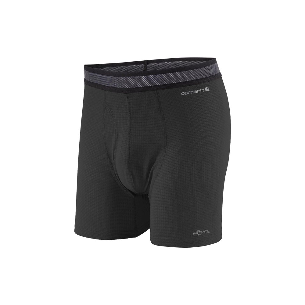 Carhartt Men's UU0250M Force Stretch Grid 5" Boxer Brief - Small Regular - Black